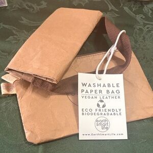 Earth Smart Life Vegan Leather Washable Paper Bag